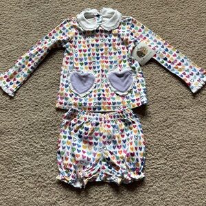 Heart Print Kids Set with Bloomers